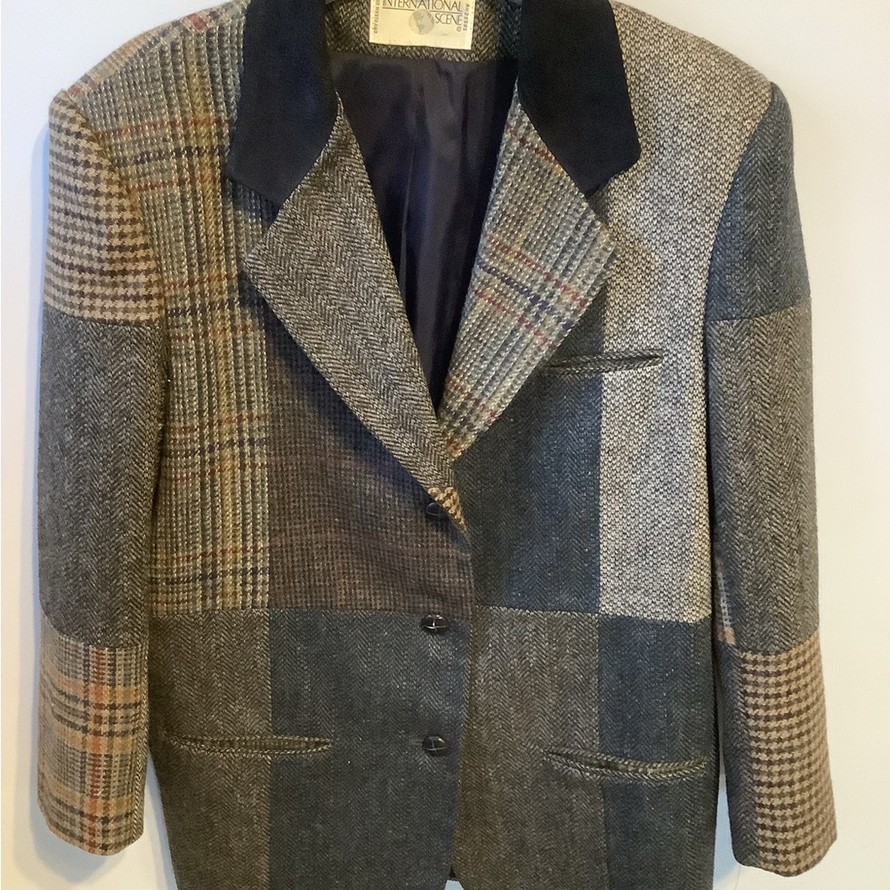VTG Women's Iconic Patchwork Wool Blazer - image 1